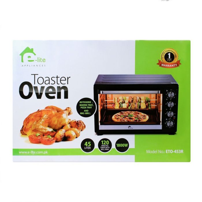 Elite Oven Toaster ETO-453R 45 LTR Black - Image 3