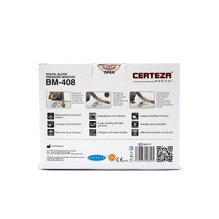 Certeza Arm Type Digital Blood Pressure Monitor BM-408 - Image 3