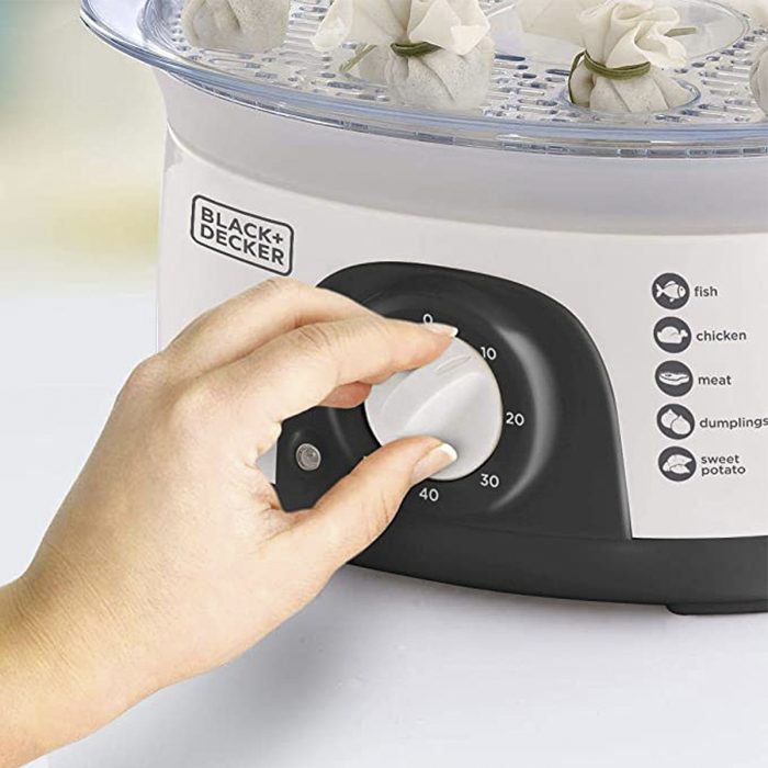 Black & Decker 3 Tier Food Steamer HS6000 White - Image 4