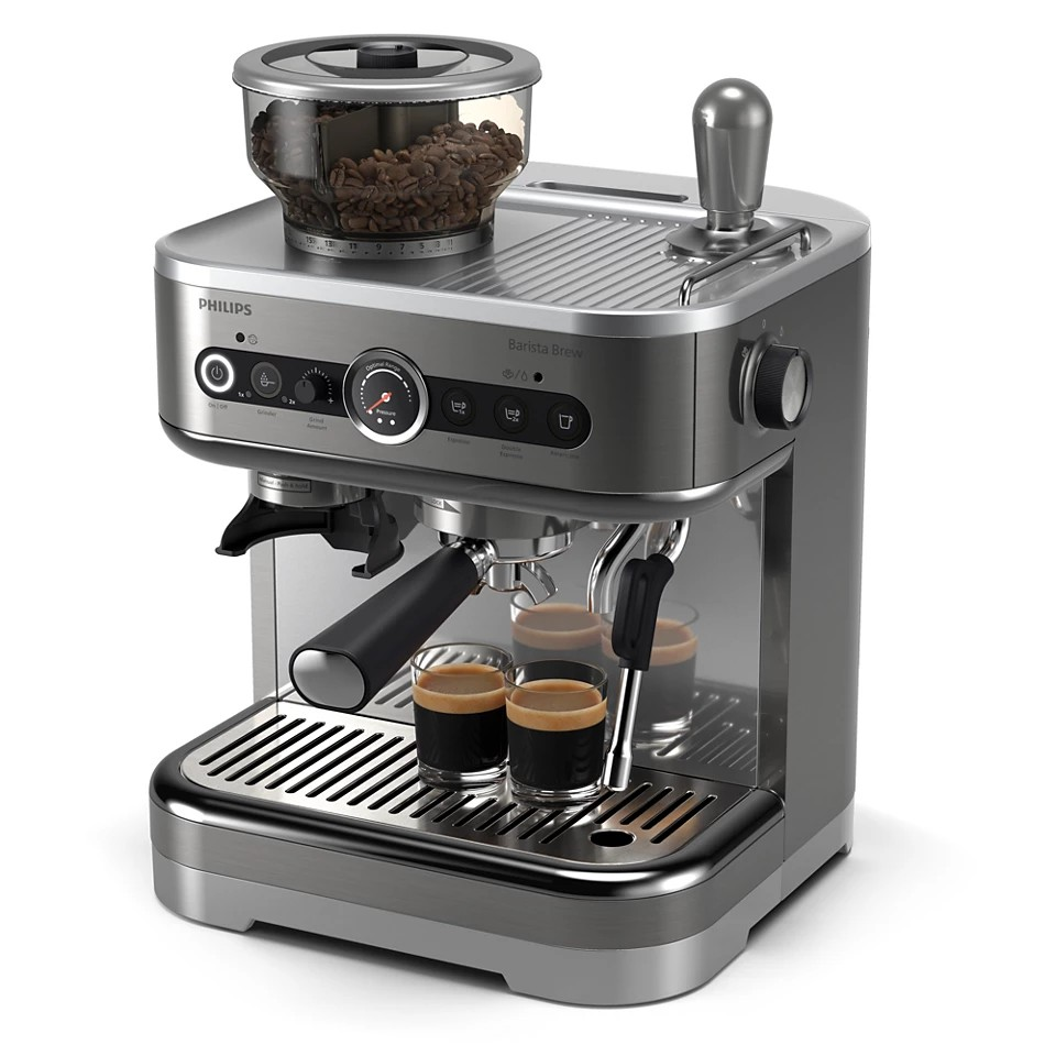 8jfxqmpj.png Philips Barista Brew Semi-Automatic Espresso Machine PSA3228/01 - Image 1