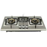 CROWN Cr-12 Hob 3 Burner Stainless Steel – Black