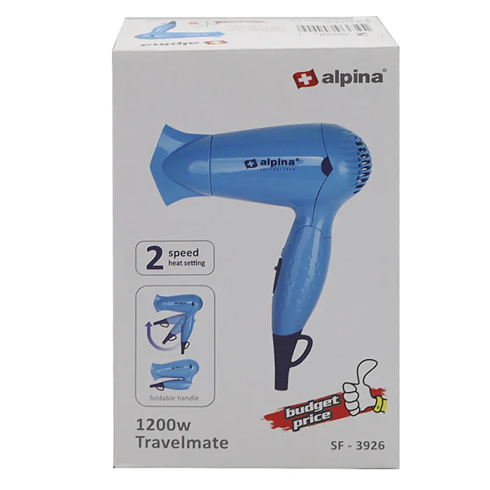 Travel Hair Dryer Blue SF-3926 - Image 2