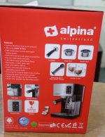 Alpina Coffee Espresso Machine, Silver/Black, SF-2812 - Image 4