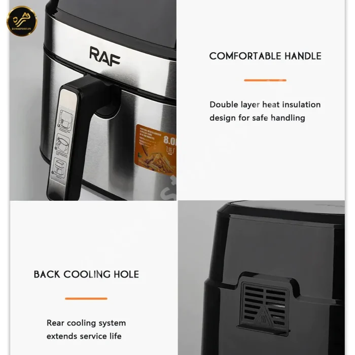 RAF Electric Air Fryer with Touch Screen (R.5309) - Image 3