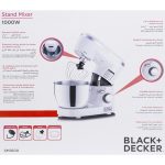 Black & Decker 6 Speed Stand Mixer SM1000 with Stainless Steel Bowl 1000W - Image 4