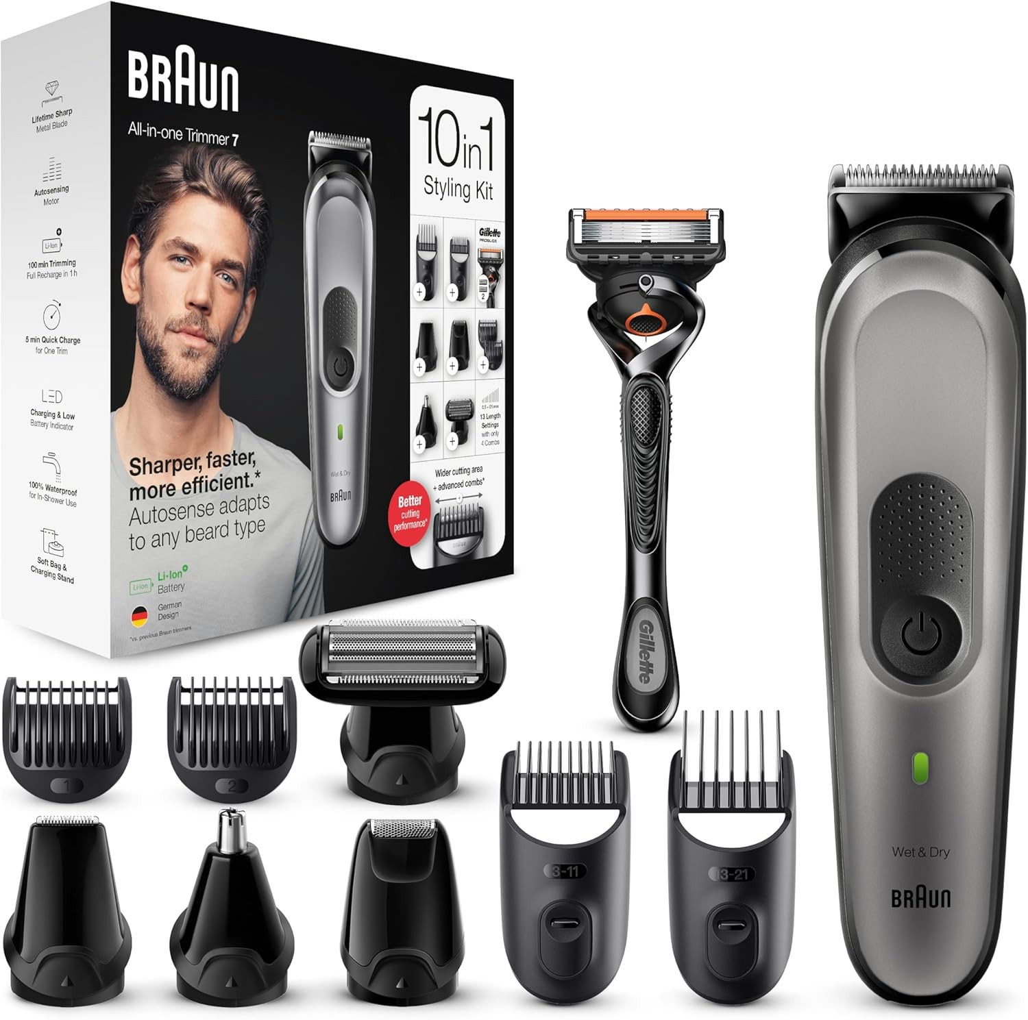 ol4fh1sa.png Braun Hair Clipper for Men - MGK7221 - Image 1